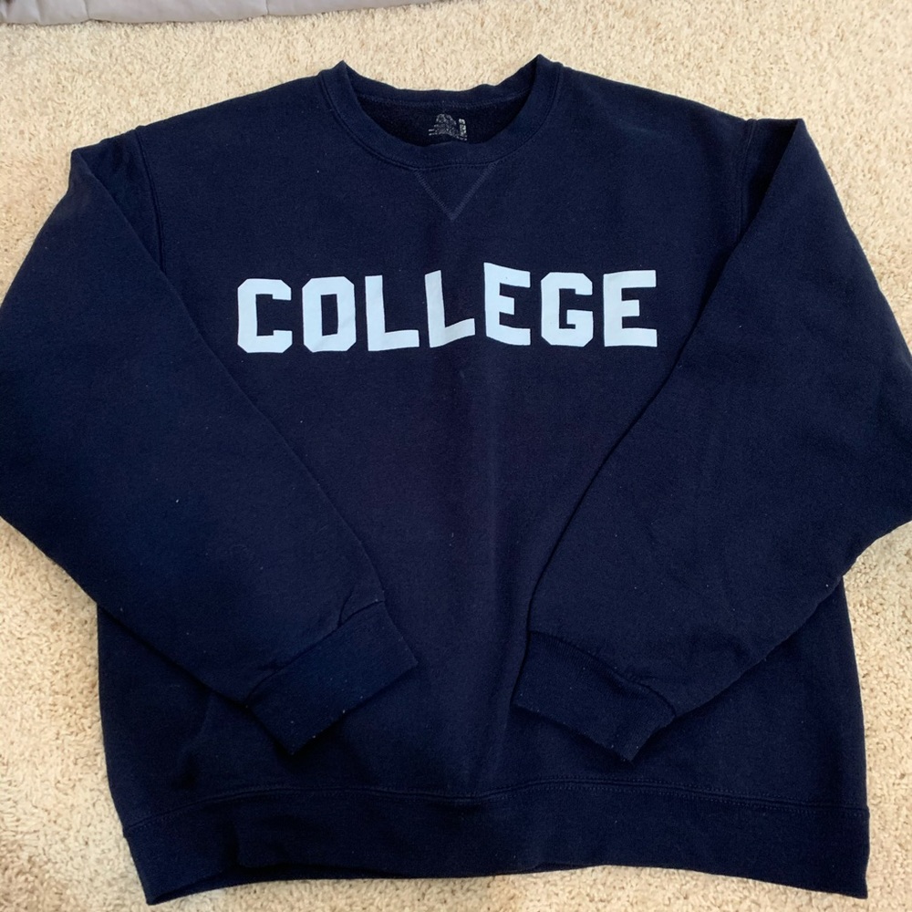 Navy College Crewneck